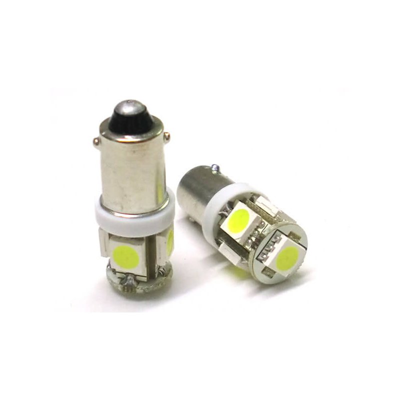 24V Lampada Led BA9S T4W 5 Smd 5050 Bianco Piedi Diritti Luci Led Camion