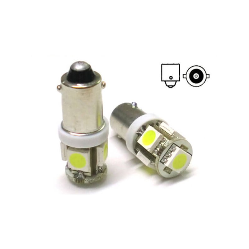 24V Lampada Led BA9S T4W 5 Smd 5050 Bianco Piedi Diritti Luci Led Camion