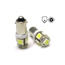 24V Lampada Led BA9S T4W 5 Smd 5050 Bianco Piedi Diritti Luci Led Camion