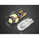 10 Lampada Led T10 W5W Canbus 12V 5 SMD 5050 Bianco Freddo 6000K + Leva Rimozione Antigraffio