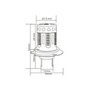 Lampada Led H7 PX26d 12V 21W Canbus Bianco Con Ventola In Testa Per Luce Fendinebbia