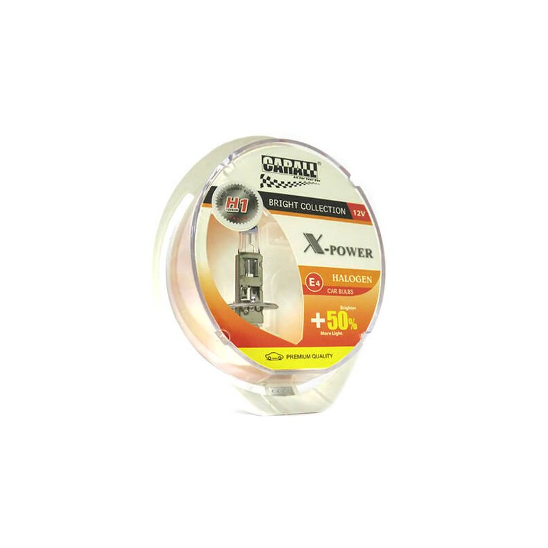 Coppia Lampada H1 12V 55W P14.5s X-Power +50% Luminosita Omaggio 2 T10 W5W Luci Posizione