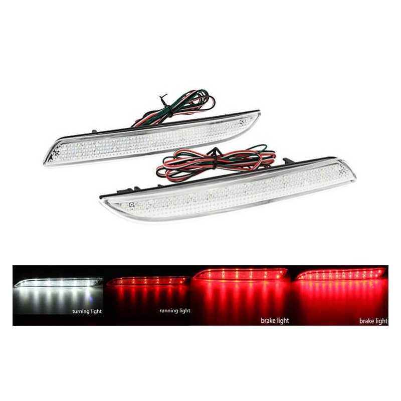 Kit 2 Fanali Posteriori A Led Trasparente Honda CR-Z ZF1 Jazz Insight Acura TSX Rear Bumper Reflector Light