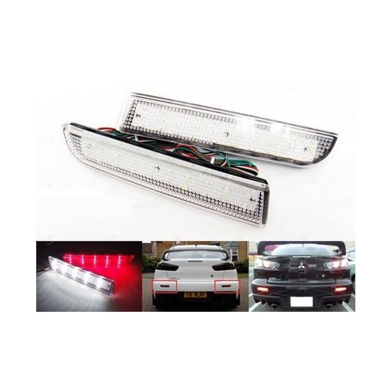 Kit 2 Fanali Posteriori A Led Trasparente Per Mitsubishi Lancer Outlander Sport RVR ASX