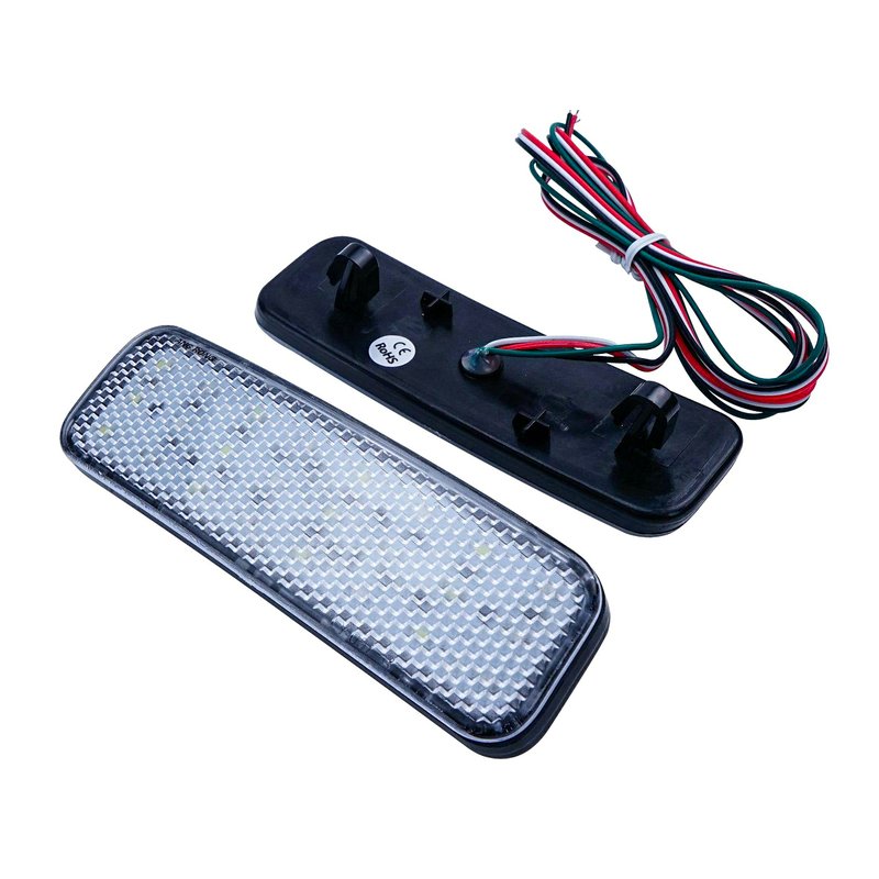 Kit 2 Fanali Posteriori A Led Trasparente Con Luce Bianco e Rosso Per Ford Transit Tourneo Custom Courier