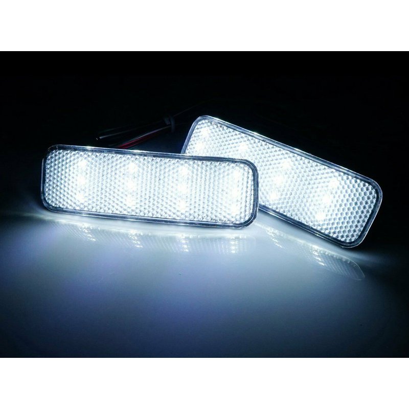 Kit 2 Fanali Posteriori A Led Trasparente Con Luce Bianco e Rosso Per Ford Transit Tourneo Custom Courier