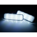 Kit 2 Fanali Posteriori A Led Trasparente Con Luce Bianco e Rosso Per Ford Transit Tourneo Custom Courier