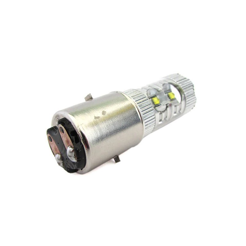 Lampada Led H6 B35 BA20D Biluce 50W 12V 10 Smd Cree 5W Per Moto Scooter Molto Luminoso