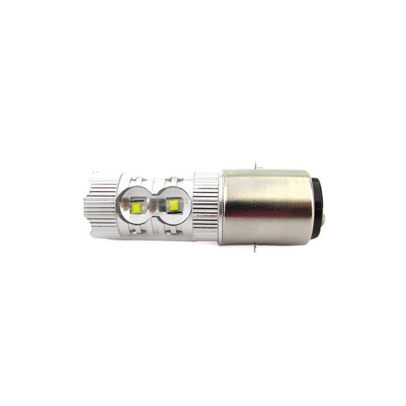 Lampada Led H6 B35 BA20D Biluce 50W 12V 10 Smd Cree 5W Per Moto Scooter Molto Luminoso