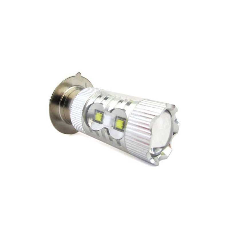 Lampada Led H6M Biluce 50W 12V 10 Smd Cree 5W Per Scooter Moto Luminoso Attacco P15D-25-1 35/35W