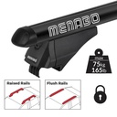 MENABO Tiger Black Barre Da Tetto Flush Rails 120cm (Rail Integrati) Made In Italy