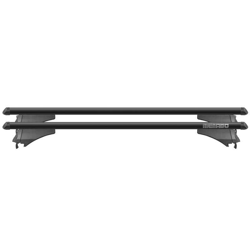 MENABO Tiger Black Barre Da Tetto Flush Rails 120cm (Rail Integrati) Made In Italy