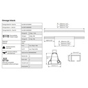 Coppia di Barre Portapacchi per Tetto Auto Barre Omega in Acciaio Zincato Compatibile con KIT G/KIT FP 112cm M + Piede