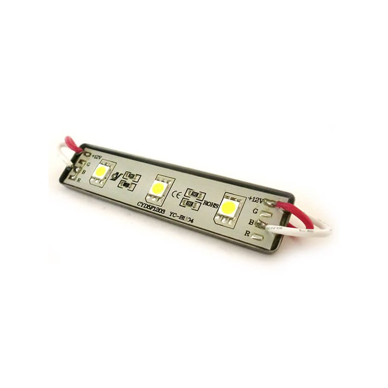 Modulo Mattone LED 3 SMD 5050 Bianco Ghiaccio 12V Impermeabile IP67