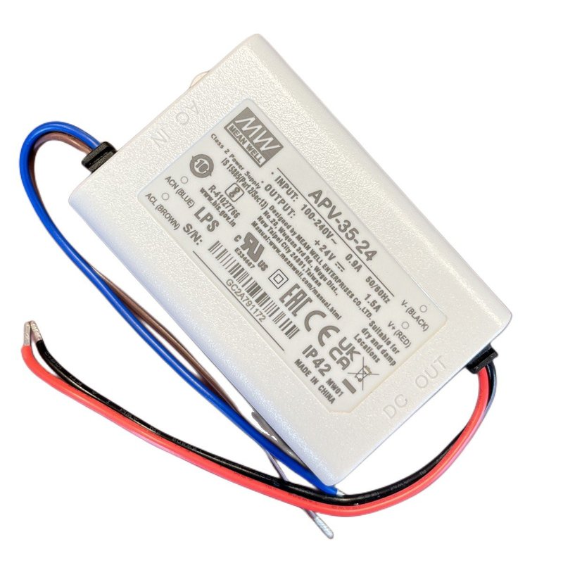 MeanWell APV-35-24 Alimentatore 35W 24V 1,5A IP30 Input 220V e 110V