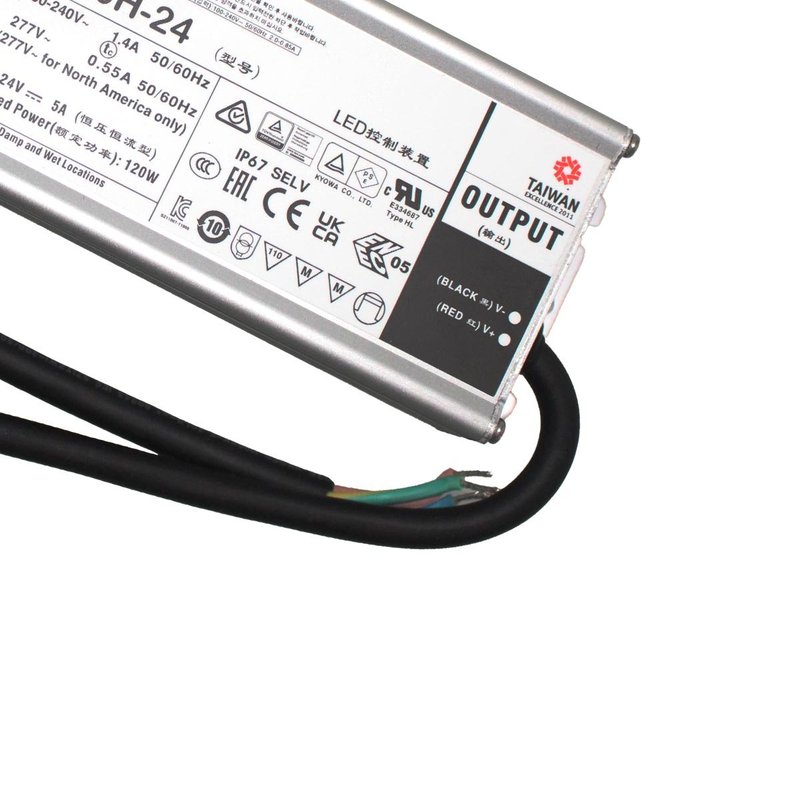 Meanwell HLG-120H-24 Alimentatore Led Driver CC CV 120W 24V 5A IP67 Input 220V 110V