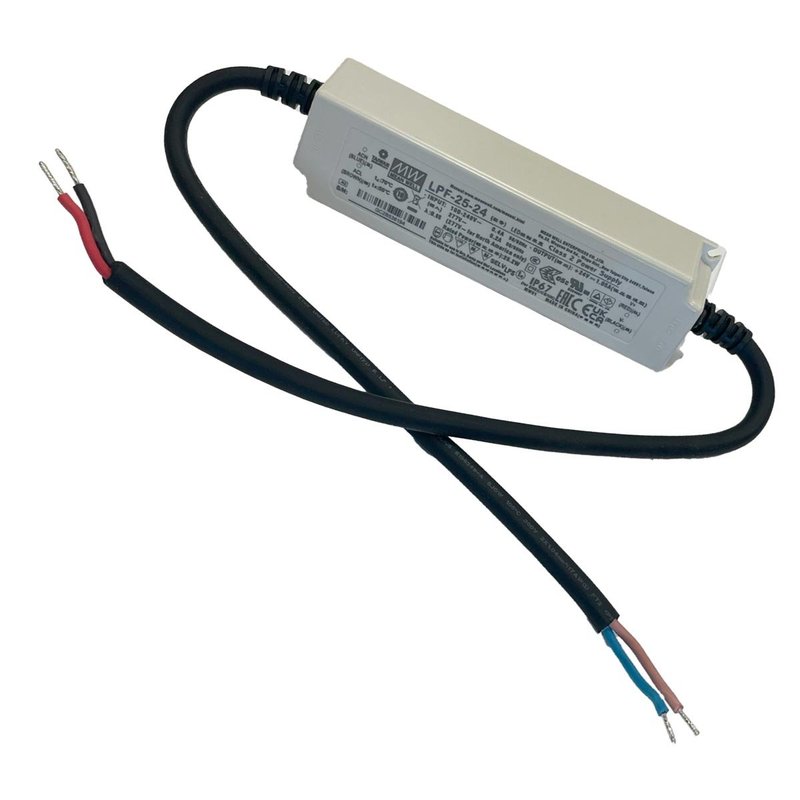 MeanWell LPF-25-24 Alimentatore Led Driver CC CV 24V 1,05A 25W IP67 Input 220V e 110V