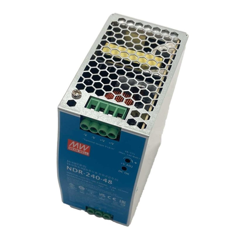 MeanWell NDR-240-48 Trasformatore Rotaia Industriale 48V 240W 5A Barra Guida DIN Rail Power Supply Input 220V 110V