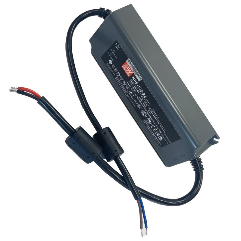 MeanWell NPF-120-24 Alimentatore Trasformatore IP67 120W 24V 5A Input 220V e 110V