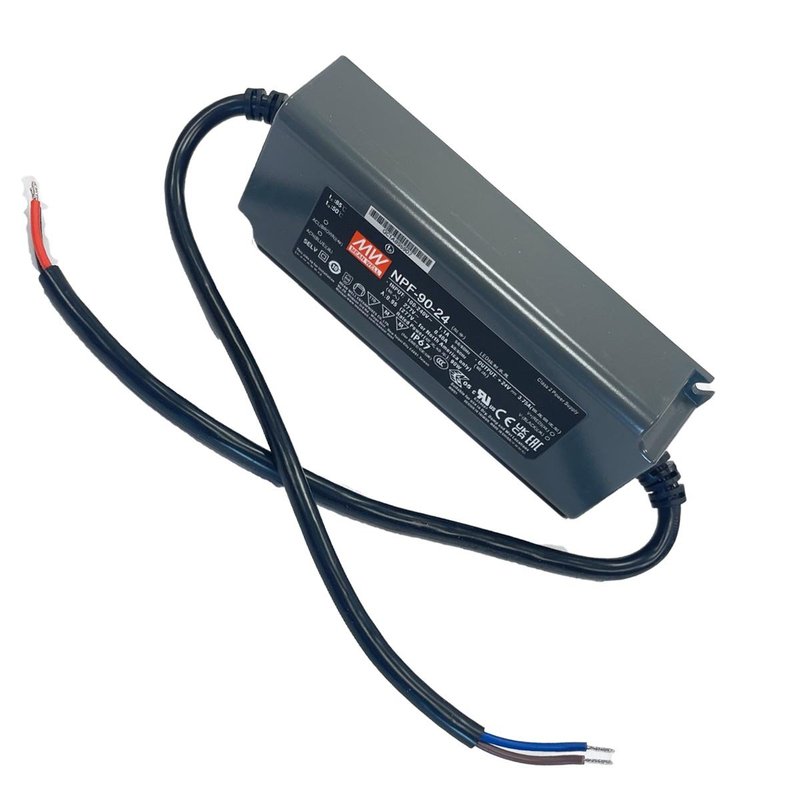 MeanWell NPF-90-24 Alimentatore Trasformatore IP67 90W 24V 3,75A Input 220V e 110V