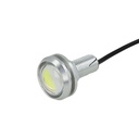 Power Led A Bottone Modello Slim 12V 2W Bianco Freddo IP67 Eagle Eye Led Luci Diurne Carcassa Argento