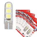 8 Pezzi Lampada Led T10 W5W 6 SMD 5050 12V 0.8W 60lm Bianco Freddo 6500K 34mm