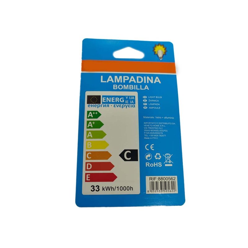 2 PZ Lampade Alogena Dimmerabile G9 33W 460 Lumen Bianco Caldo 2800K