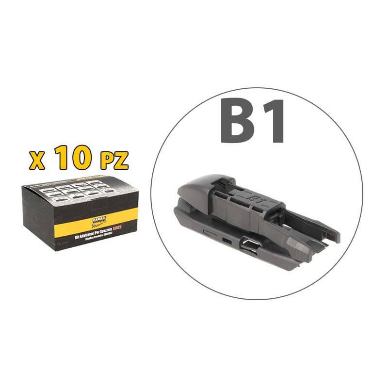 Kit 10 Attacchi B1 Per Spazzole Tergicristallo Carall S985 Flat e T191 Ibrida