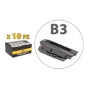 Kit 10 Attacchi B3 Per Spazzole Tergicristallo Carall S985 Flat e T191 Ibrida