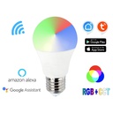 V-TAC Smart Lampada Led Bulb E27 A65 15W WiFi RGB CCT Dimmerabile APP Compatible Amazon Alexa Google Home SKU-2753