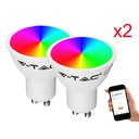 V-TAC Smart Lampada Faretto Led GU10 4,5W WiFi RGB CCT Dimmerabile APP Compatible Amazon Alexa Google Home SKU-2757