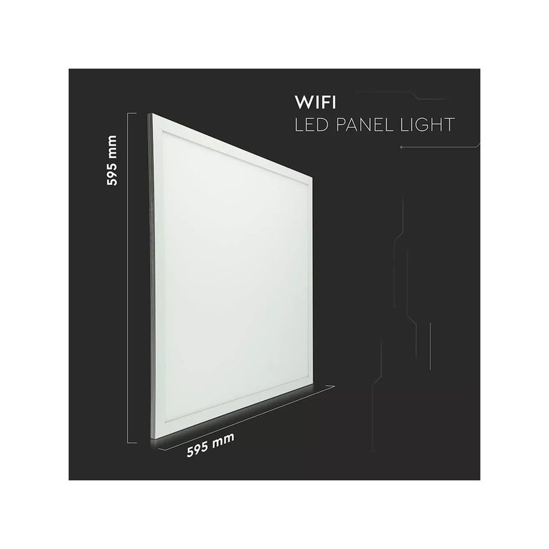 V-TAC Smart Pannello Led 40W 60X60cm 4800lm WiFi CCT Dimmerabile APP Compatible Amazon Alexa Google Home SKU-8080