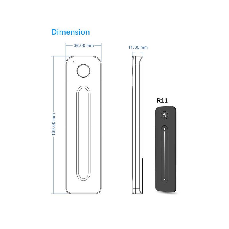 Telecomando RF 2.4GHz Mono Canale Dimmer Ultra Slim Magnetico Compatibile Con Alimentatore Skydance