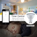 Smart Lampada Faretto Led GU10 5W WiFi RGB CCT Dimmerabile APP Compatible Amazon Alexa Google Home