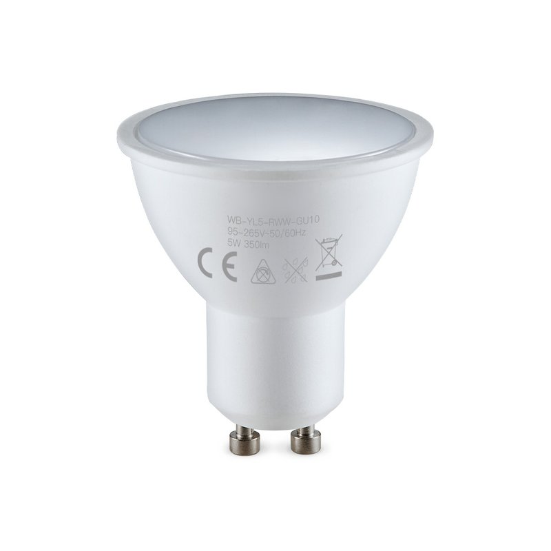 Smart Lampada Faretto Led GU10 5W WiFi RGB CCT Dimmerabile APP Compatible Amazon Alexa Google Home