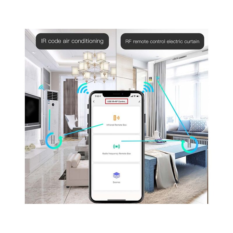 Telecomando USB Smart Controller Remote WiFi Universale IR RF 433MHz Compatibile Con Alexa e Google Home