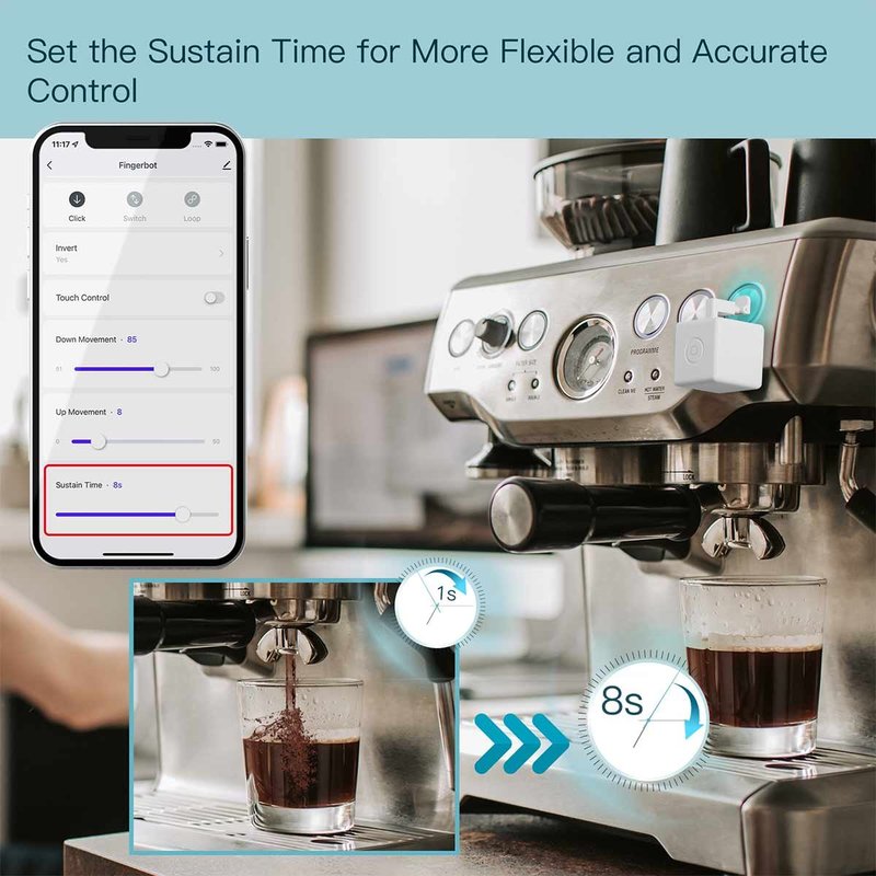 Fingerbot Smart Switch Toggle Pulsante Intelligente Pusher con Controllo Touch Bluetooth Compatibile con Smart Life/Tuya APP Alexa/Google Home e Controllo Timer