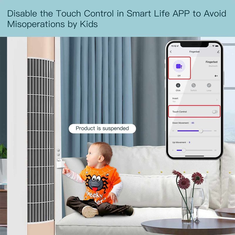 Fingerbot Smart Switch Toggle Pulsante Intelligente Pusher con Controllo Touch Bluetooth Compatibile con Smart Life/Tuya APP Alexa/Google Home e Controllo Timer