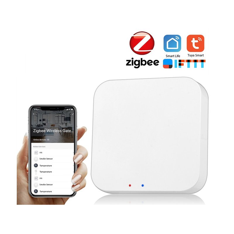 ZigBee 3.0 Gateway Wireless Senza Cavo WiFi ZigBee Hub Bridge APP Tuya Smart Life Collega Fino a 30 Prodotti ZigBee