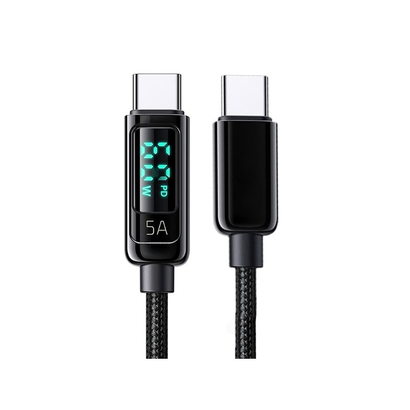 Cavo USB C USB C PD QC3.0 60W 20V 3A 1M Con Display Indicatore di Potenza