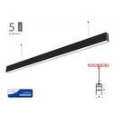 Lampada Led Lineare A Sospensione Slim 120cm 40W Corpo Nero Neutro 4000K Allungabile Chip Samsung SKU-21374