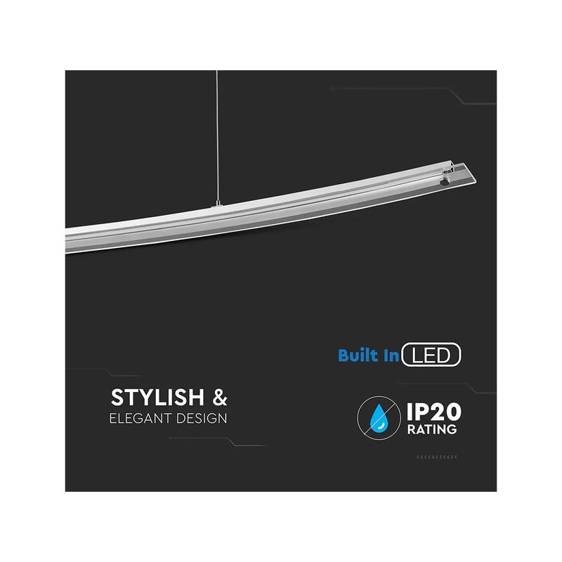 Lampada Led A Sospensione Moderno Designer Bend 18W Con Vetro Lungehzza 985mm 4000K SKU-3898