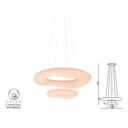 Lampada Led A Sospensione Moderno Circolare Doppio Anelli CCT Diametro 600mm 300mm 60W Dimmerabile Telecomando 3 In 1 SKU-3961