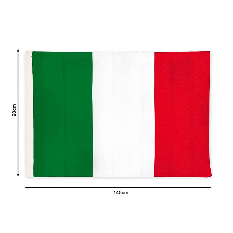 Bandiera Italiana Italia 145X90cm In Tessuto Poliestere Con Passante Per L'Asta