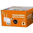 Telecamera Esterno Wi-Fi 2.4 Ghz 1080P 5.0MP Videocamera Sorveglianza con Visione Notturna Audio Bidirezionale, Rilevamento di Movimento, Copertura Visiva a 360