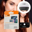 Luce per Selfie Ricaricabile da 8,6x8,6x3cm a 3 Livelli per Selfie Perfetti, Ring Light Compatibile con Tutti i Dispositivi Mobile