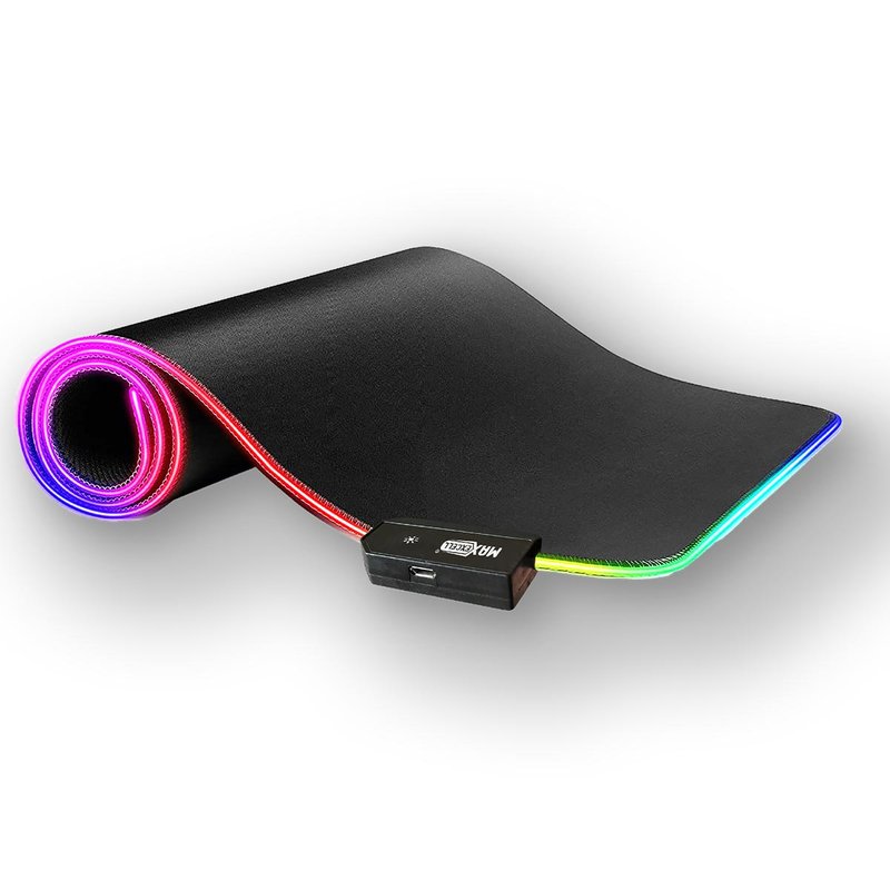 Tappetino Mouse da Gaming 35x25cm RGB con Cavo USB Spessore 4mm