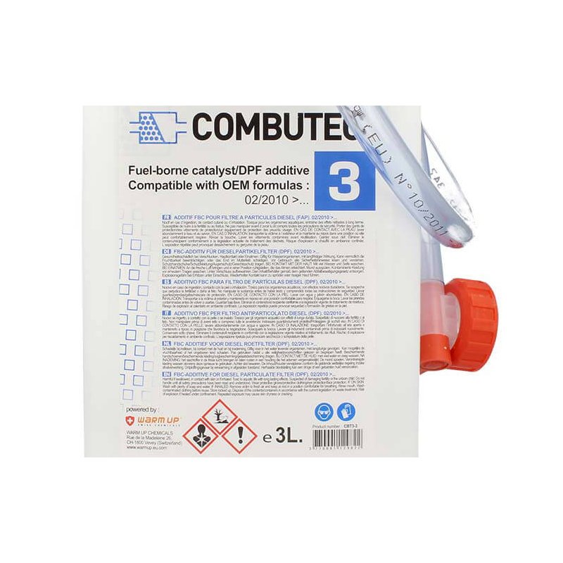 WARM UP COMBUTEC 3 CBT3-3 Cerina Additivo FBC OEM Per FAP Compatibile con Eolys Powerflex 3 Litri