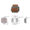 10 Morsetti Con Base Fissaggio Morsettiera Elettrica Connessione Connettore Bilaterale 5P