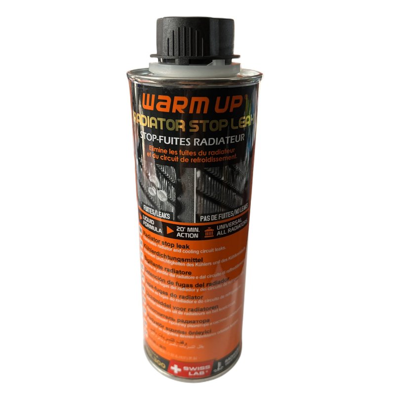 WARM UP Radiator Stop Leak Anti Fughe Sigillante Radiatori a Base Polimeri Attivi Applicazione Curativa e Preventiva 300ml